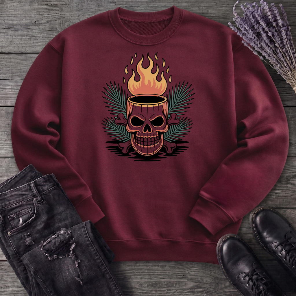 Tiki Skull Drink Sweatshirt