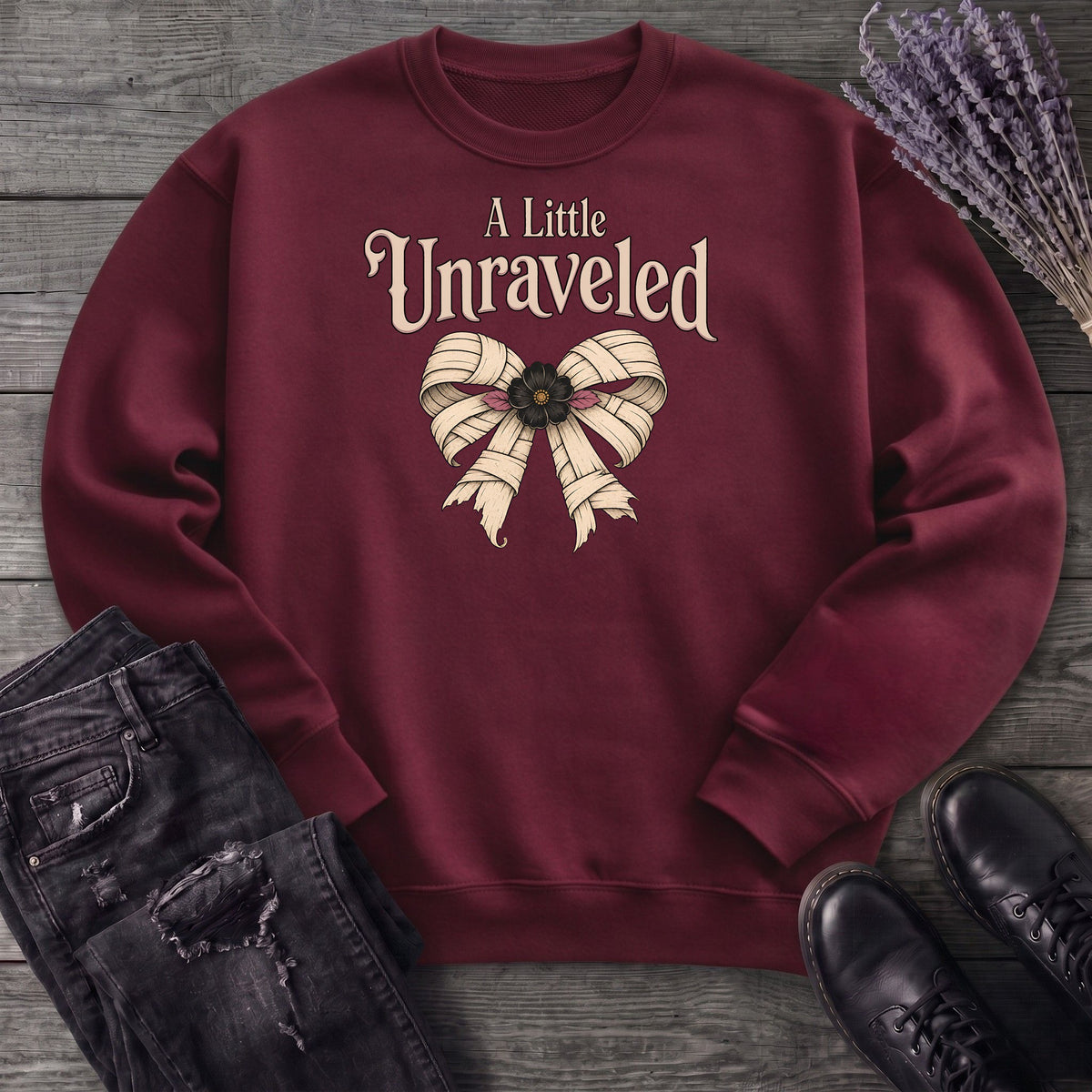 A Little Unraveled Sweatshirt