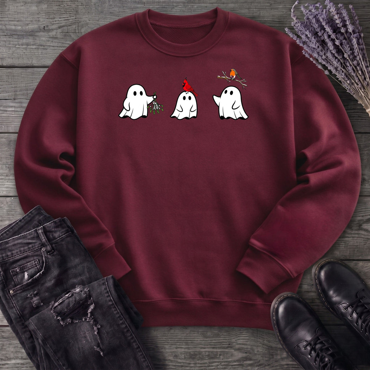 Ghosts With Birds Sweatshirt