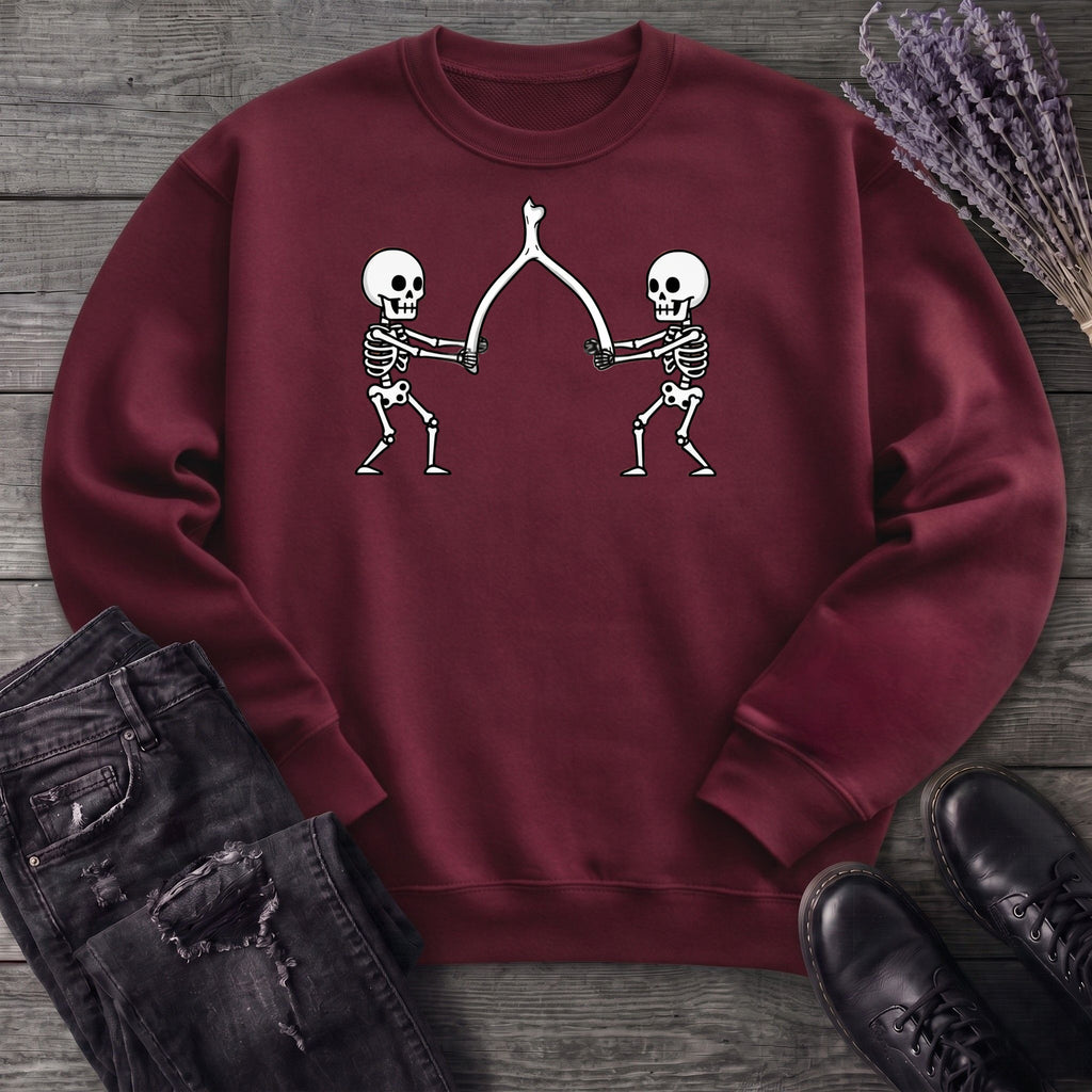 Skeleton Wishbone Pull Sweatshirt