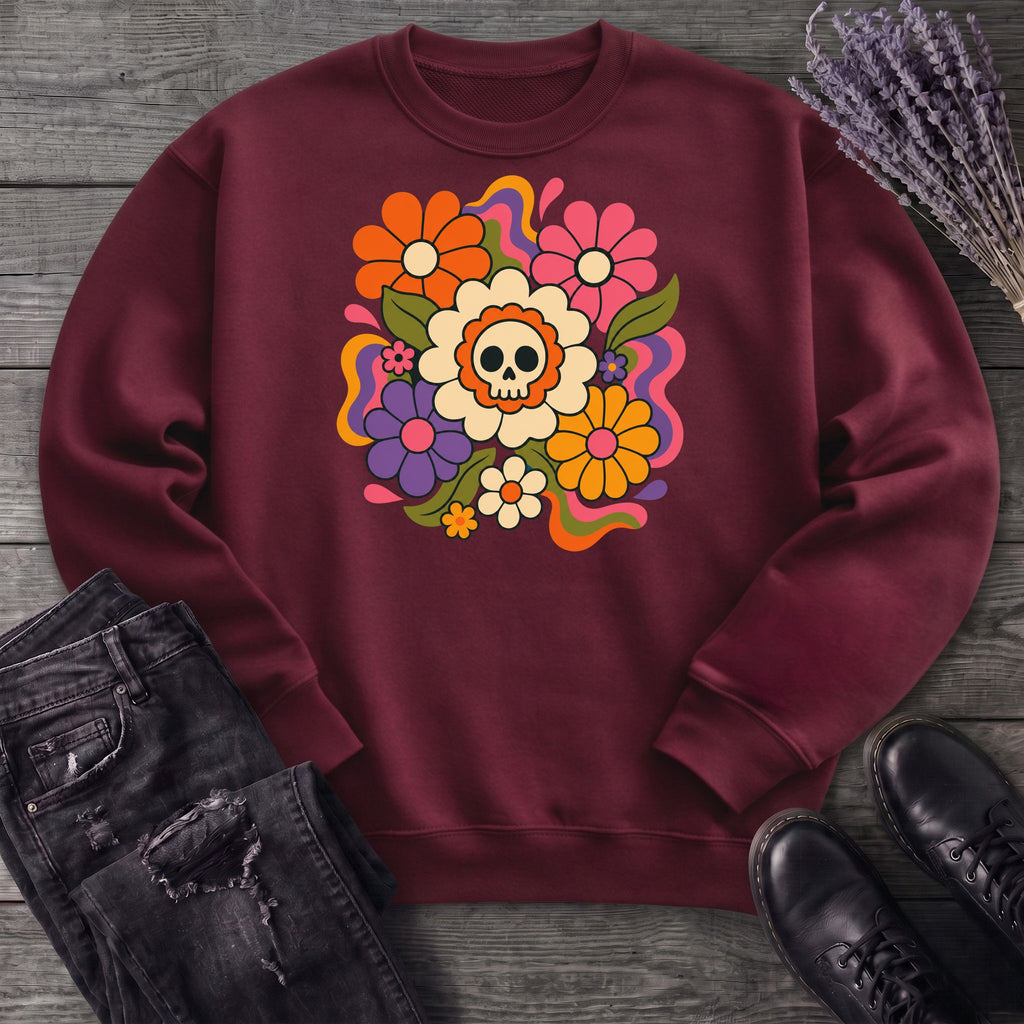 skull daisies Sweatshirt