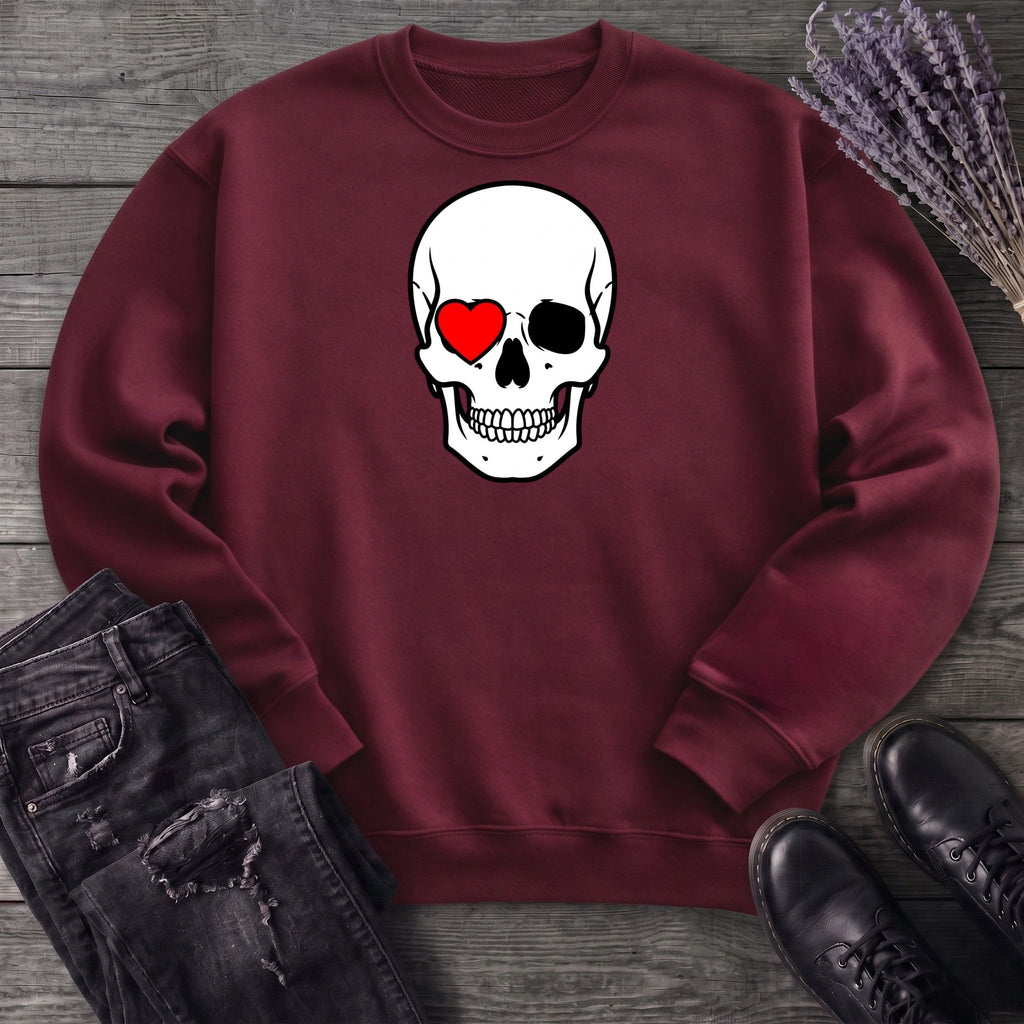 Heart Eye Skull Sweatshirt