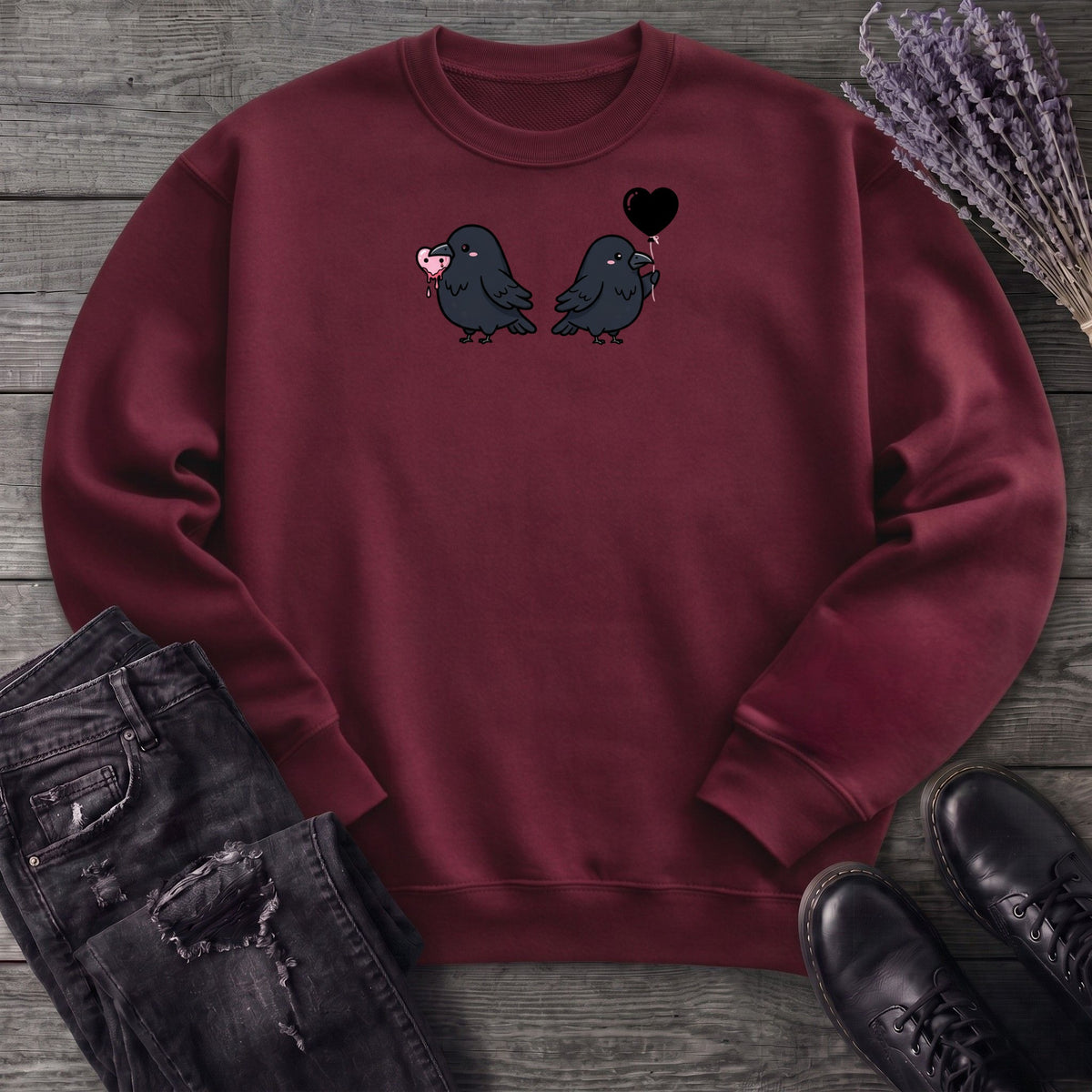 Cute Crow Couple Sweatshirt