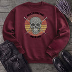 Death Before Destash Yarn Skull Sweatshirt