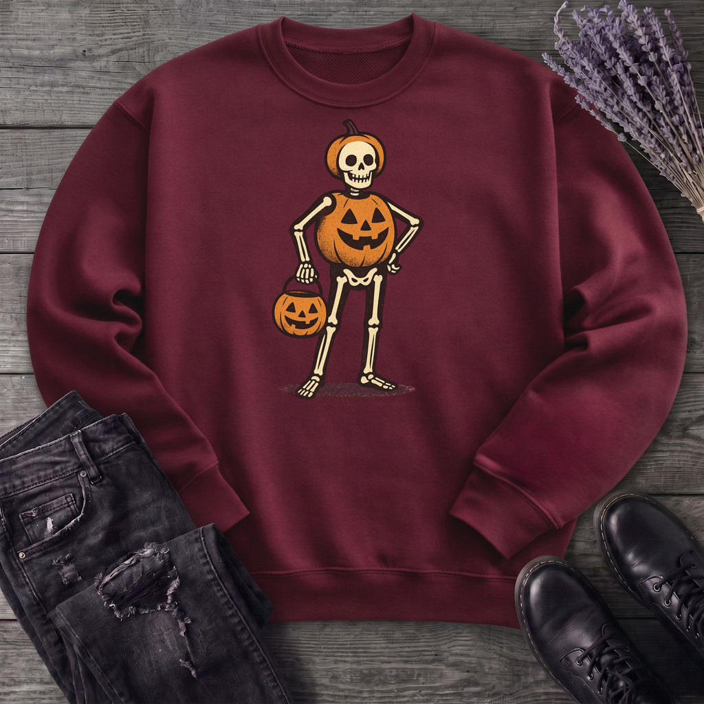 Skeleton Jack O Lantern Costume Sweatshirt