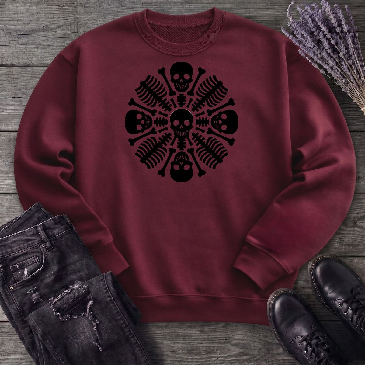 skeleton mandala Sweatshirt