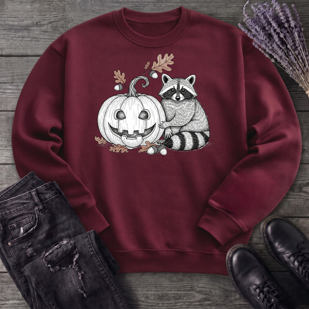 Raccoon And Pumpkin Sweatshirt