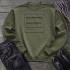 Museum Exhibit Card Sweatshirt