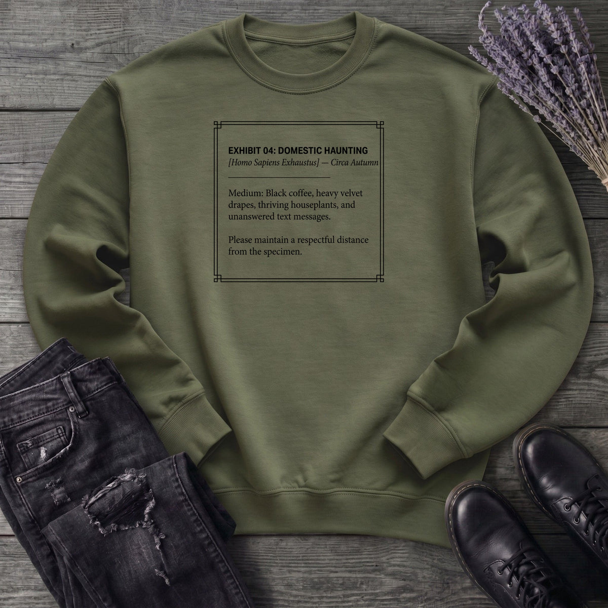 Museum Exhibit Card Sweatshirt