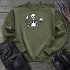 Skeleton Serving Pie Sweatshirt