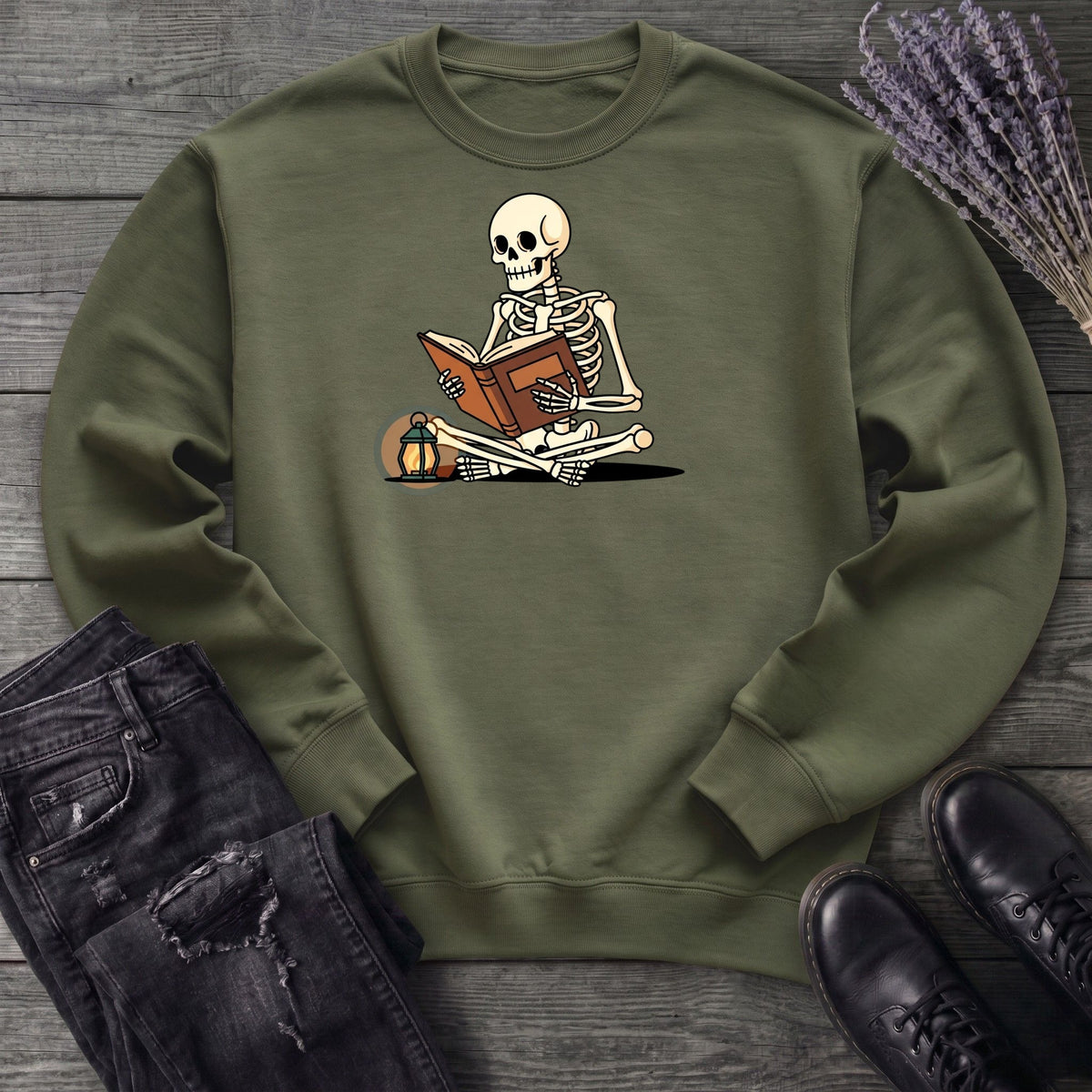 Skeleton Reading Sweatshirt