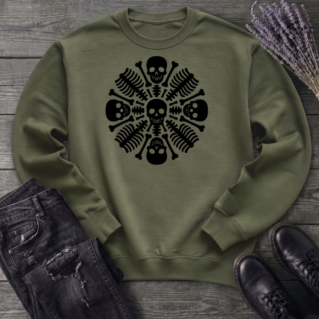skeleton mandala Sweatshirt