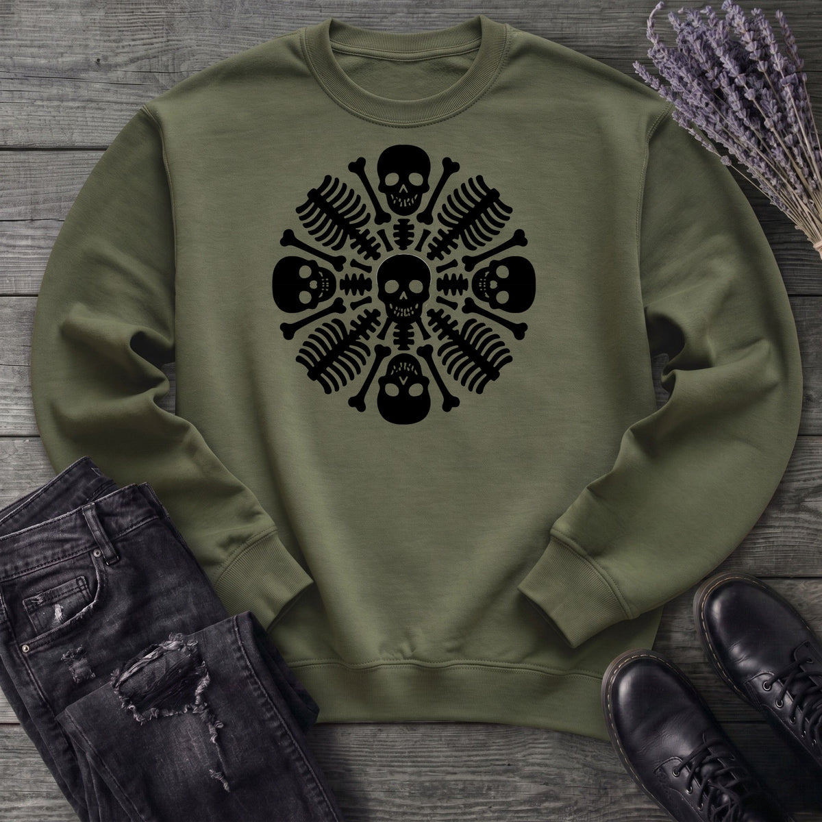 skeleton mandala Sweatshirt