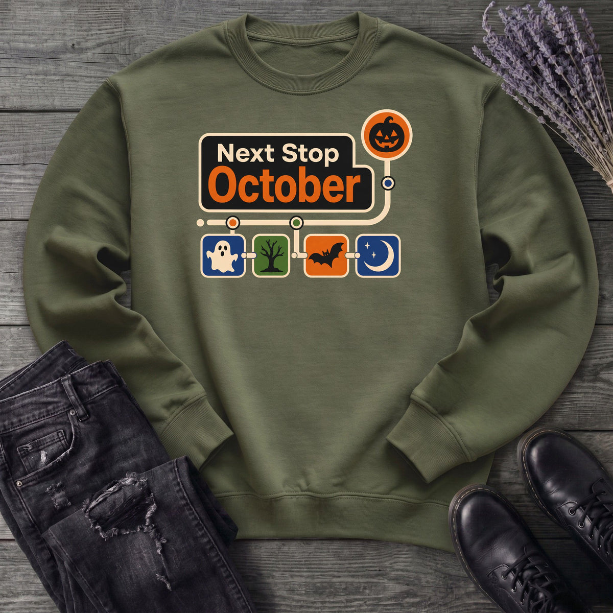 Next Stop October Sweatshirt