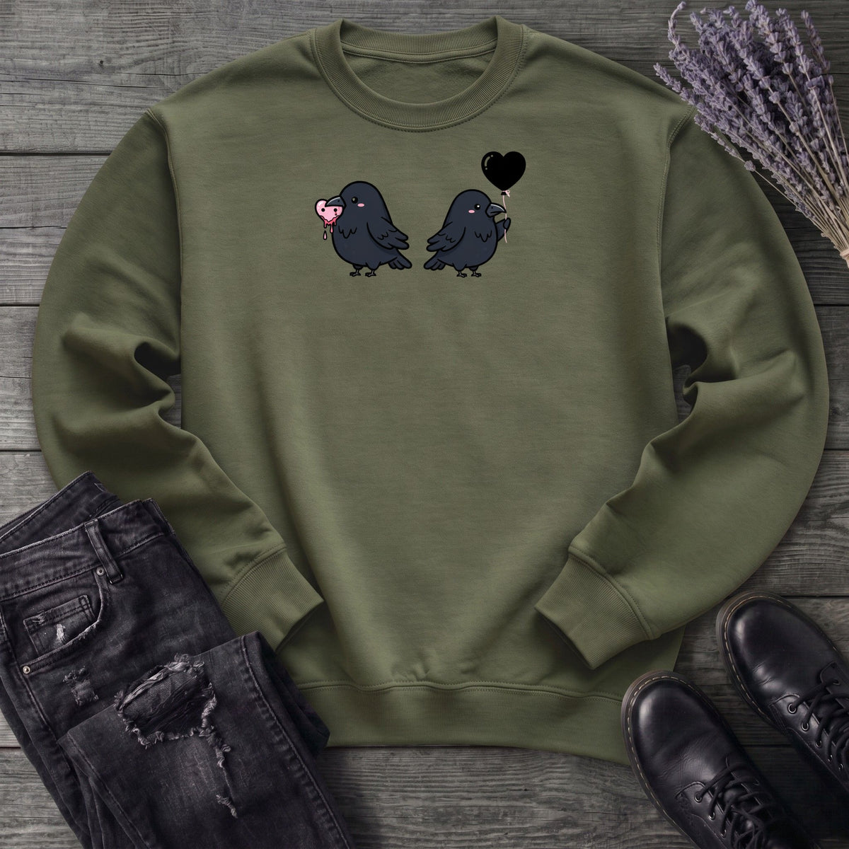 Cute Crow Couple Sweatshirt