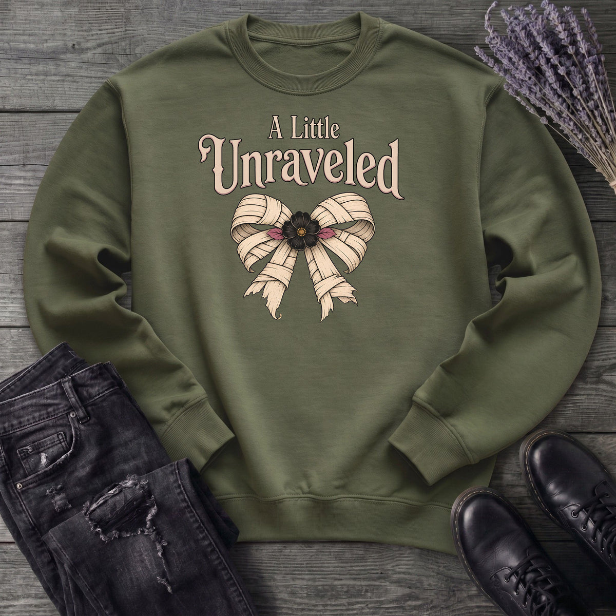 A Little Unraveled Sweatshirt