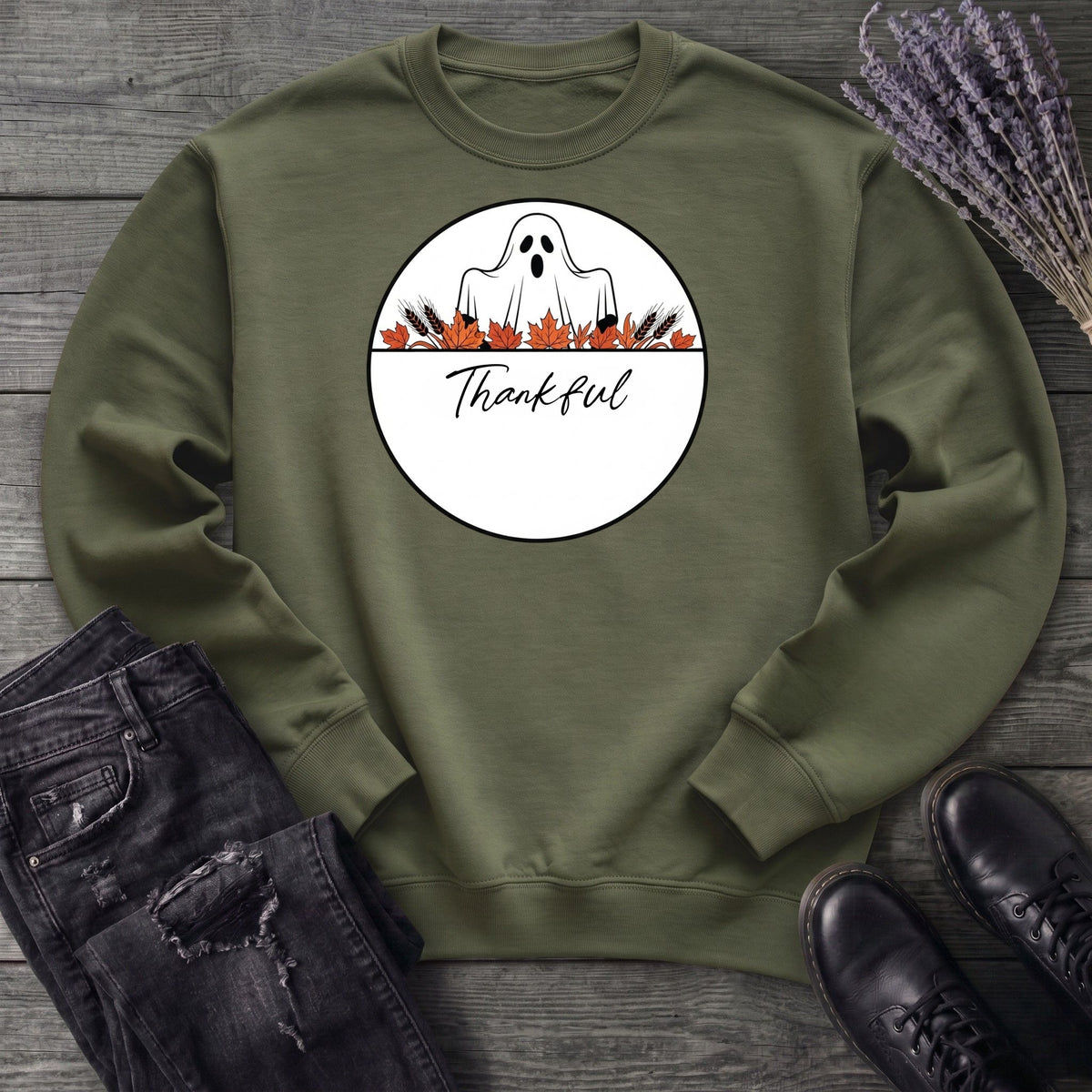 Ghost Thankful Badge Sweatshirt