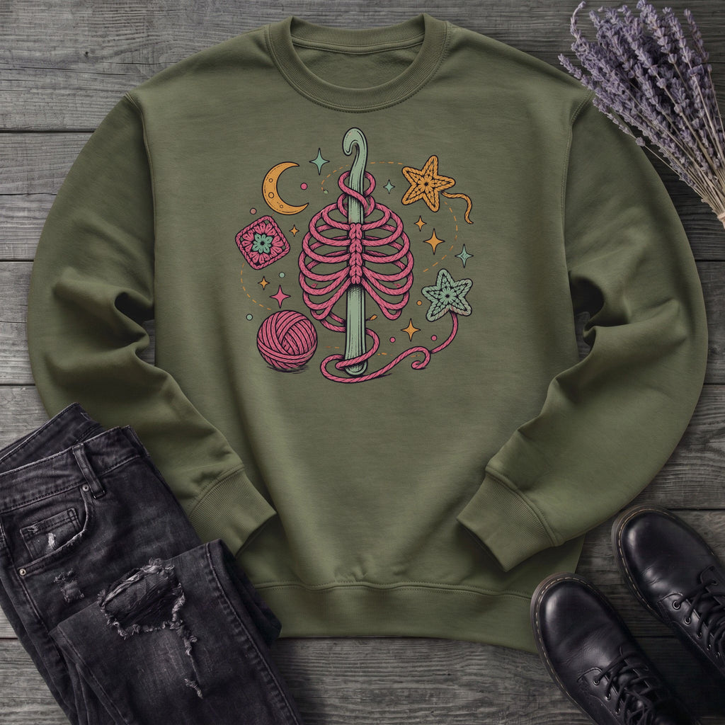 Ribbed Crochet Sweatshirt