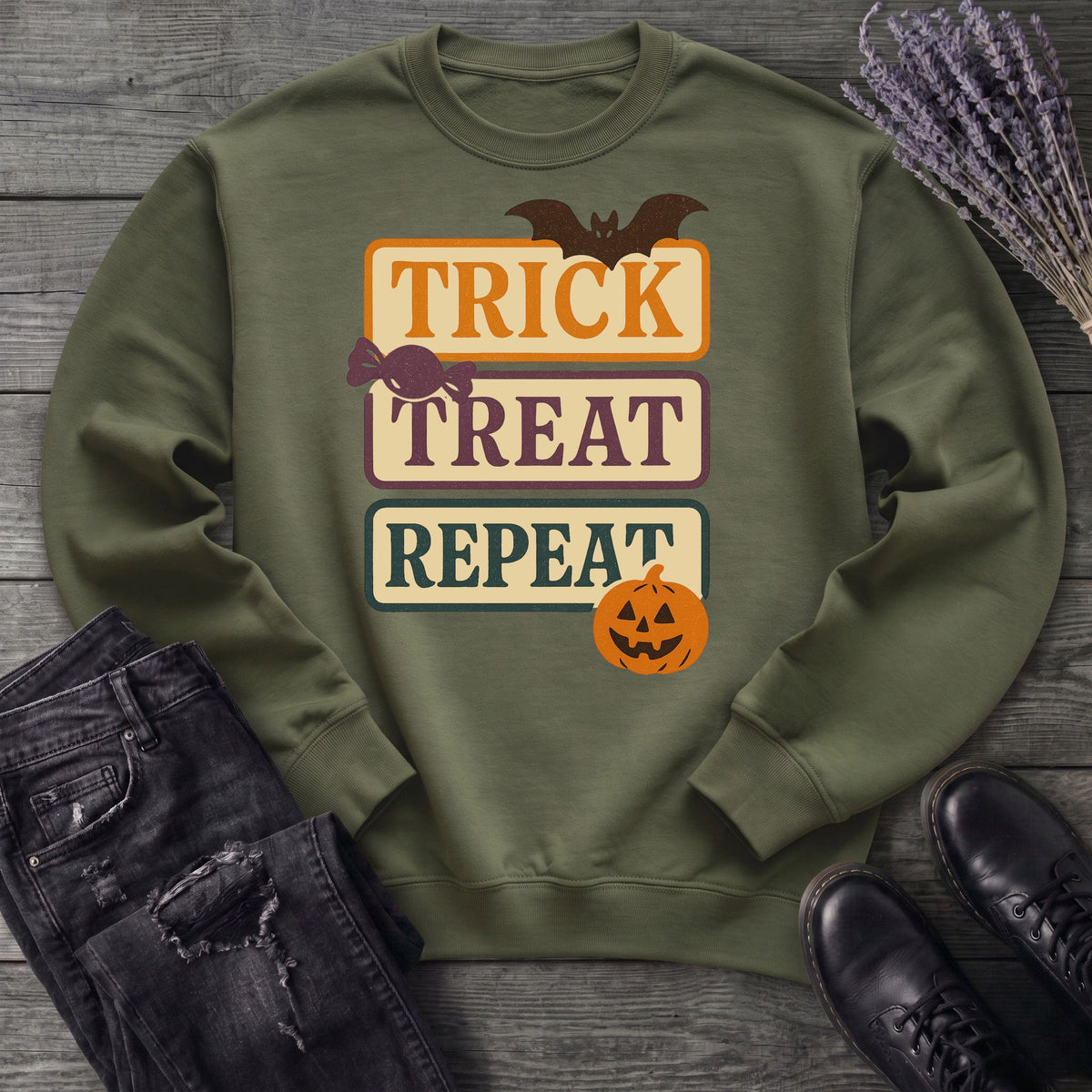Trick Treat Repeat Muted Sweatshirt