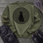 garden cat linocut Sweatshirt