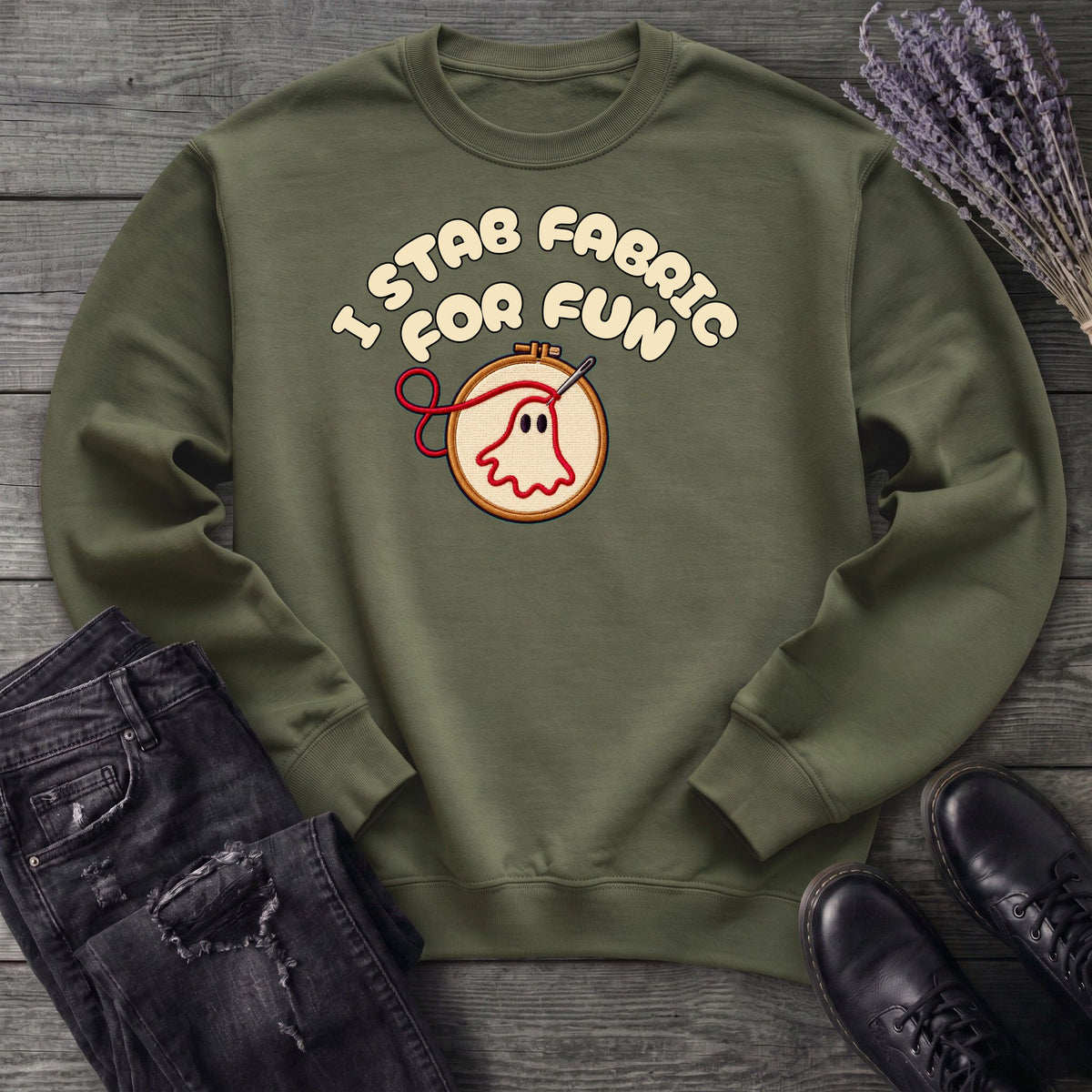 Stab Fabric Sweatshirt