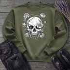 Macabre Floral Skull Sweatshirt