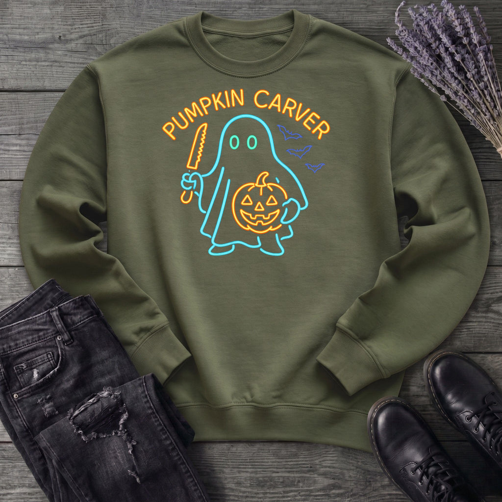 Neon Pumpkin Carver Sweatshirt
