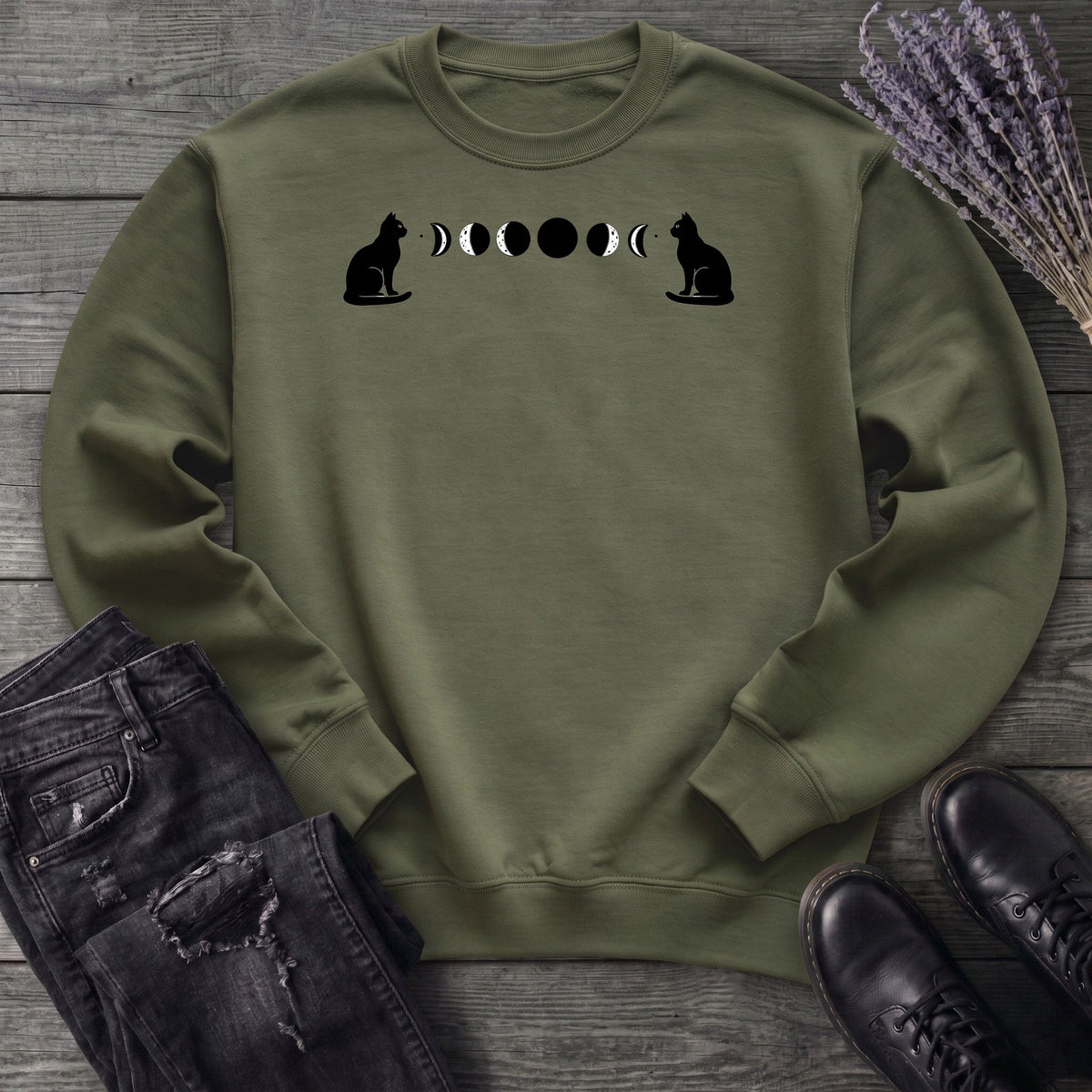 Cat Moon Phases Sweatshirt