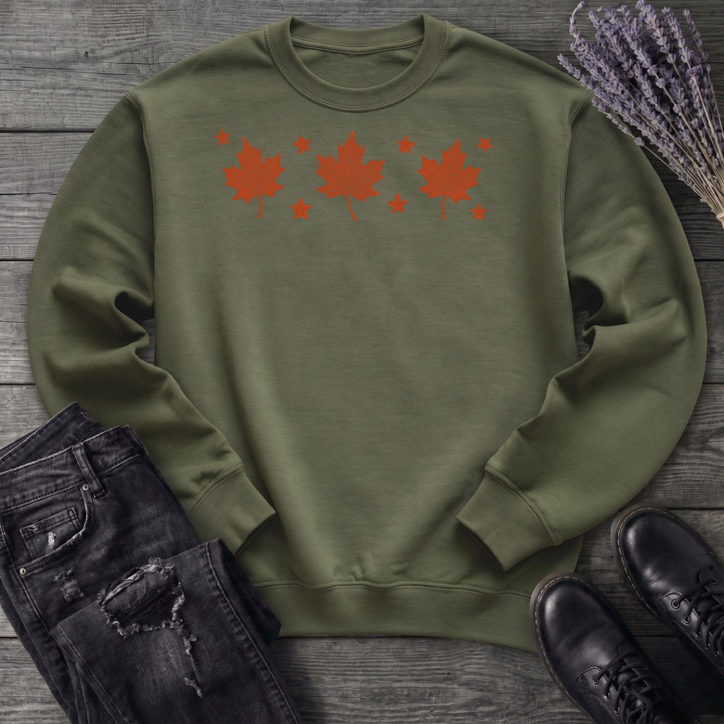 Autumn Leaves And Stars Sweatshirt