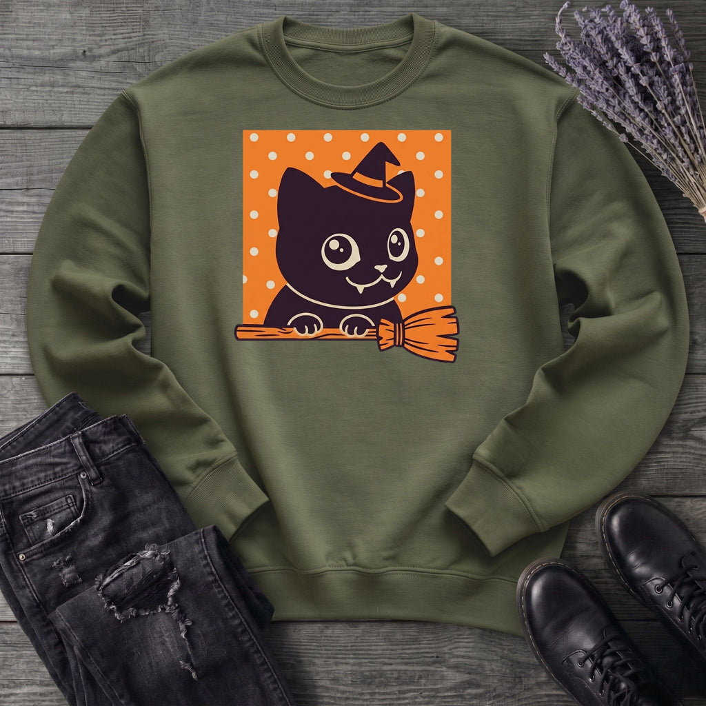 Broomstick Kitty Sweatshirt