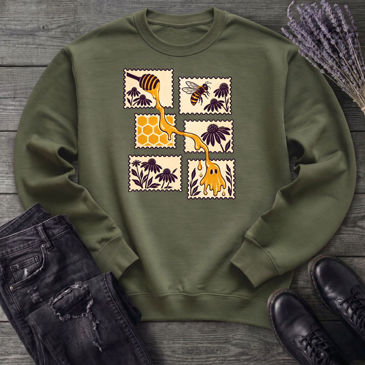 Honey Ghost Stamps Sweatshirt