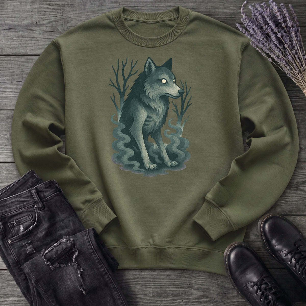 Woodland Spirits Wolf Sweatshirt