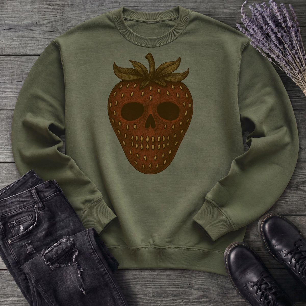 Strawberry Skull Sweatshirt