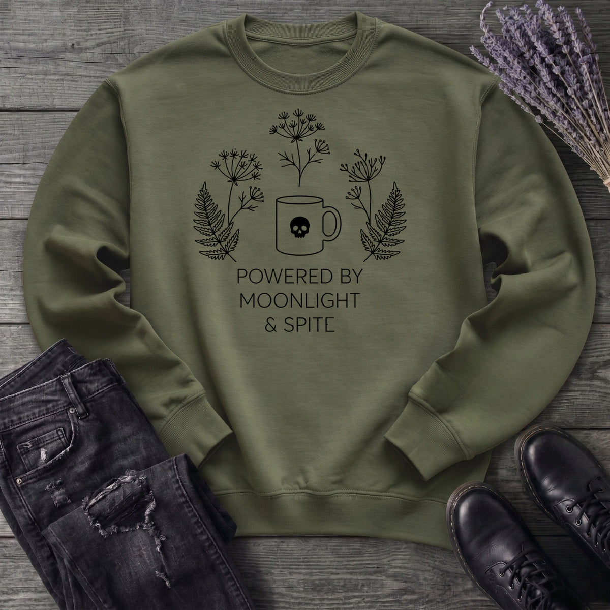 powered by moonlight & spite Sweatshirt