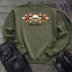 Thankful Leaf Swag Skull Sweatshirt