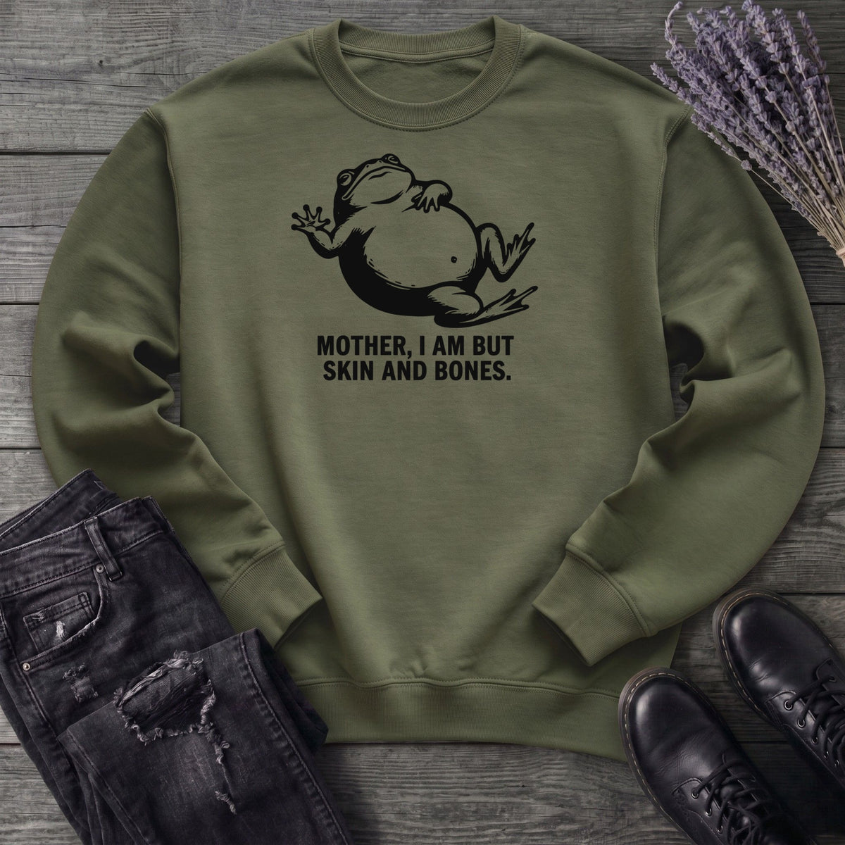 Mother I Am Skin And Bones Frog Sweatshirt