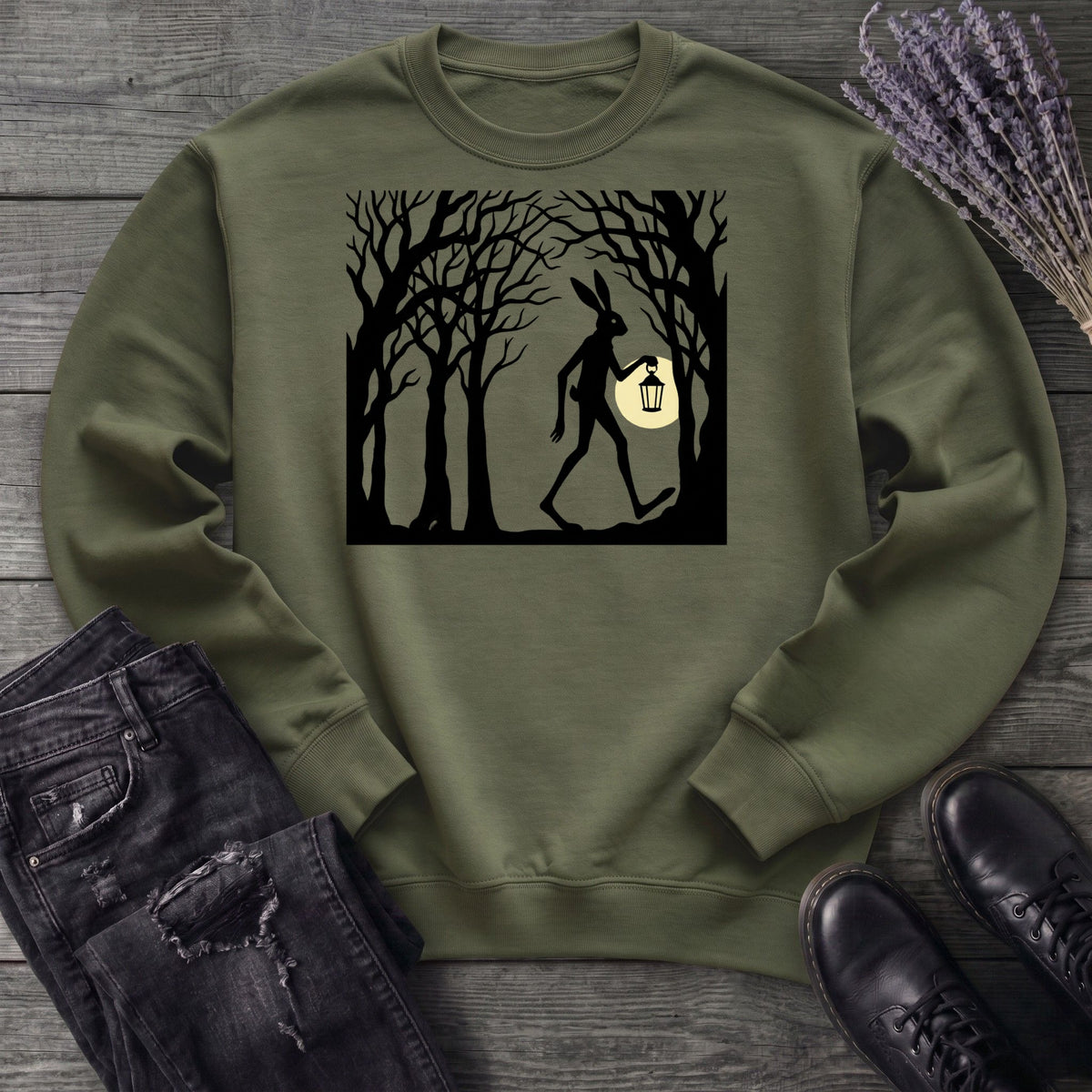 tall rabbit spooky easter Sweatshirt