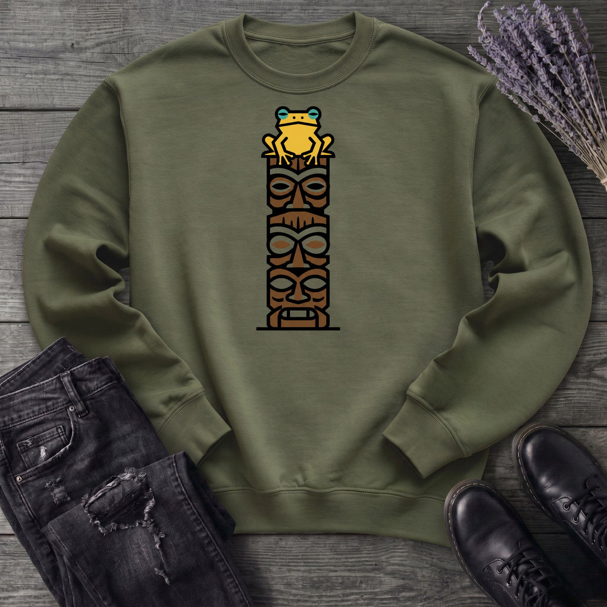 Tiki Tower Frog Sweatshirt