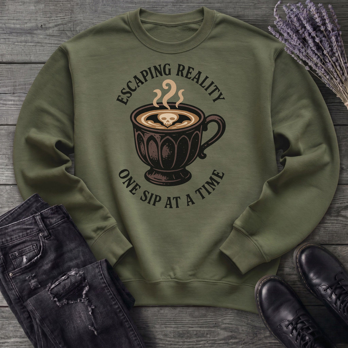 Escaping Reality One Sip At A Time Sweatshirt