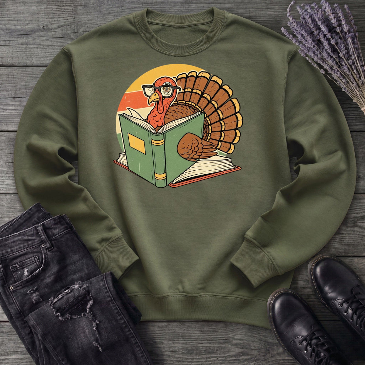Turkey Reading Sweatshirt