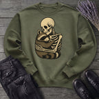 Skeleton Raccoon Hug Sweatshirt