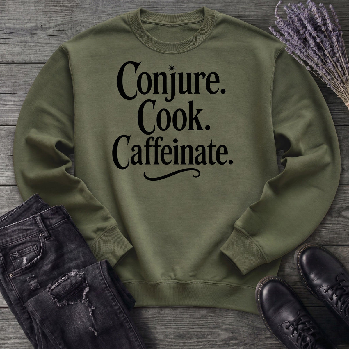 Conjure Cook Caffeinate Sweatshirt
