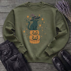 Stacked Cat and Pumpkins Sweatshirt