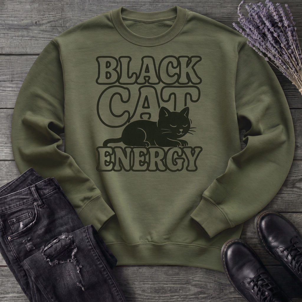 Black Cat Energy Sweatshirt