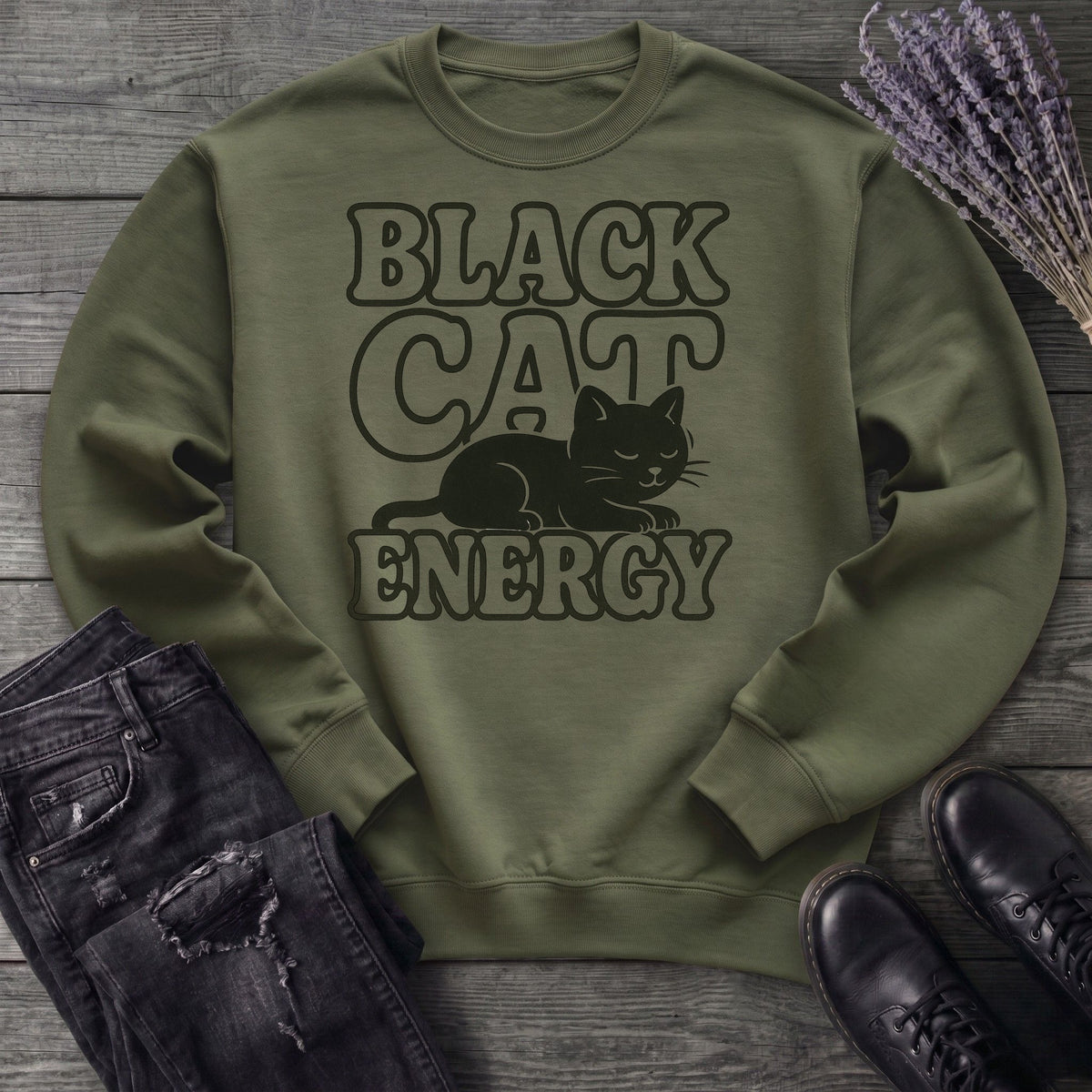 Black Cat Energy Sweatshirt