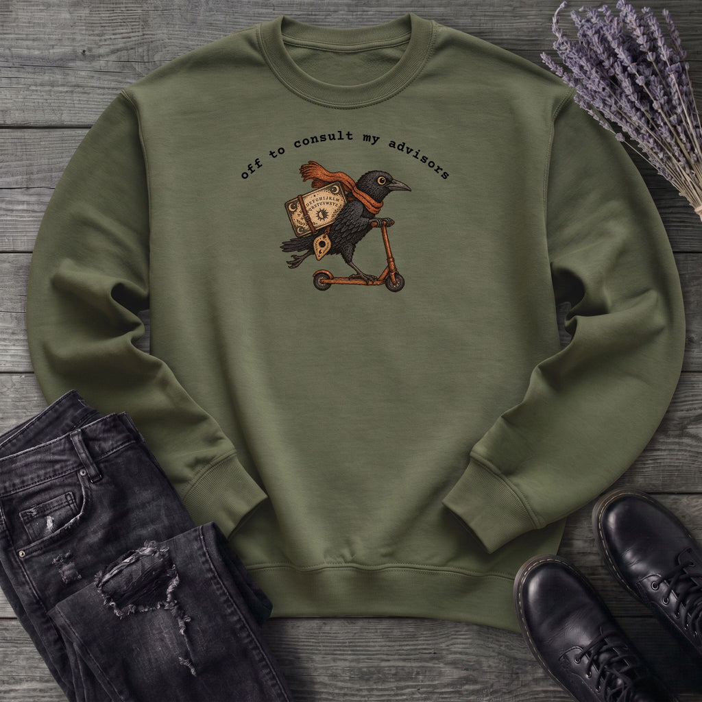 Off To Consult My Advisors Sweatshirt