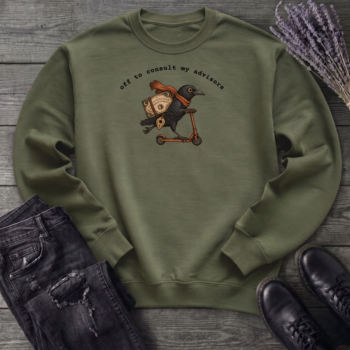 Off To Consult My Advisors Sweatshirt