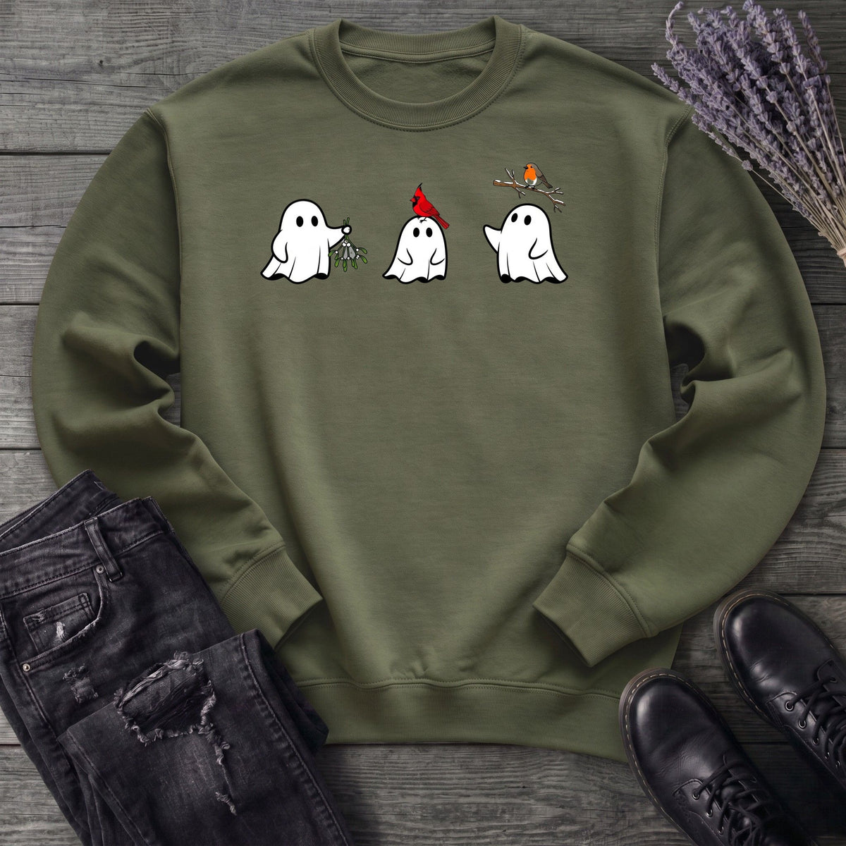 Ghosts With Birds Sweatshirt