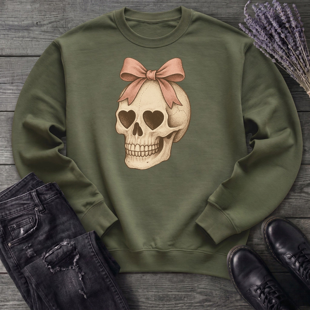 Coquette Skull Sweatshirt