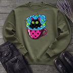 Cat Heart Mug Y2k 90s Sweatshirt
